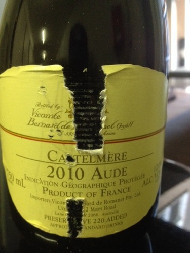 Vicomte Bernard De Romanet Castelmere Aude 2010