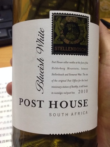 Post House Winery Stellenbosch Blueish White 2010