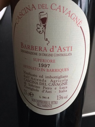 Cascina Del Cavagne Barbera D Asti Superiore Affinato In Barriques 1997