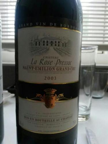 Château La Rose Pressac Saint-Émilion Grand Cru 2003