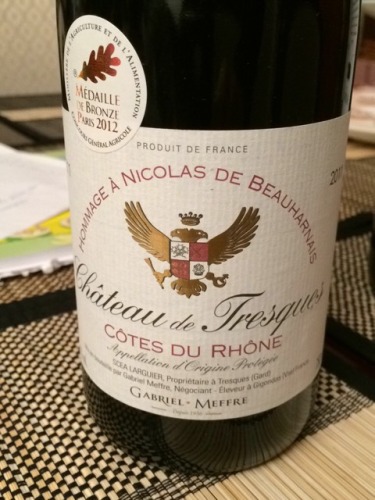 Gabriel Meffre Côtes du Rhône Château de Tresques Hommage À Nicolas de Beauharnais