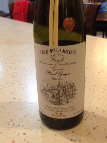 Vino Dell Amicizia Friuli Grave White Pinot Grigio 2014 | Wine Info