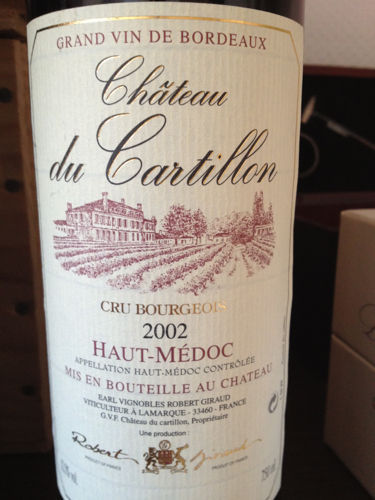 Robert Giraud Château Du Cartillon Haut-Médoc 2002 Château Du Cartillon Haut-Médoc 2002