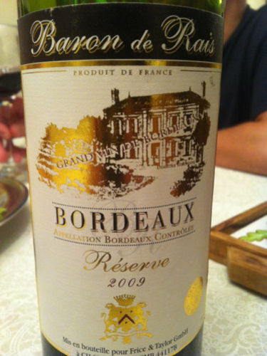 Frice & Taylor (Château La Petite Borie) Bordeaux Baron De Rais Reserve 2009