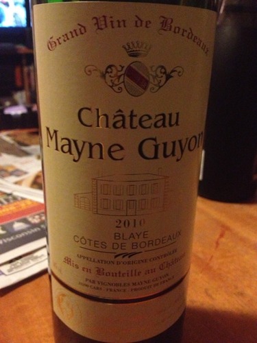 Sarl Des Vignobles Du Château Mayne Guyon Blaye Côtes de Bordeaux 2010