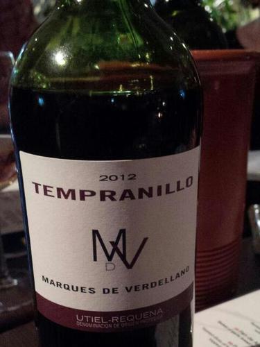 Marques De Verdellano Utiel-Requena Tempranillo 2012