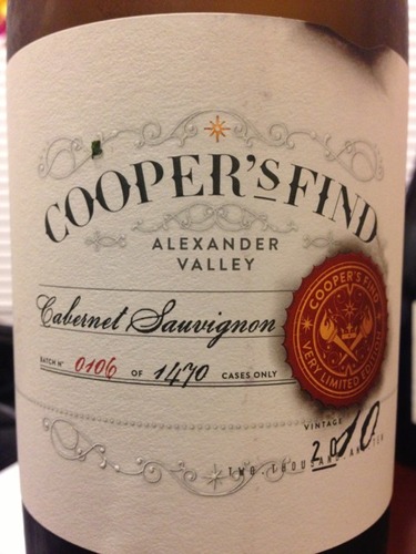 CoopersFind Alexander Valley Cabernet Sauvignon 2010