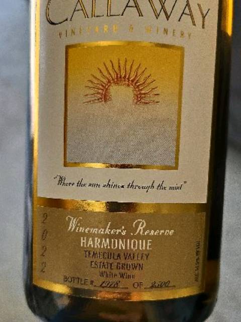 Callaway Winemaker's Reserve Harmonique | Vivino 日本語