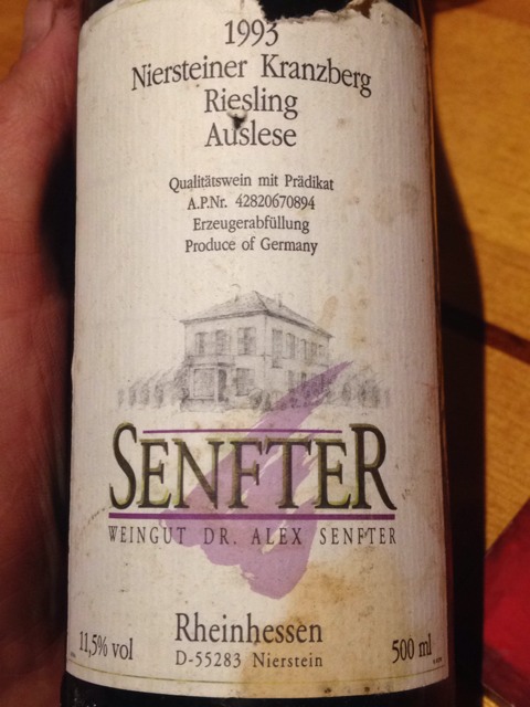 ワイン Niersteiner Findling Auslese Rheinhessen Senfter Rheinhessen Niersteiner Kranzberg Auslese Riesling