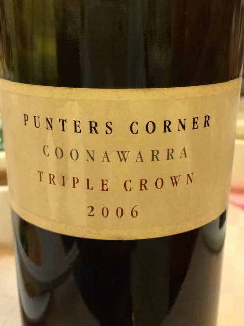 Punters Corner Triple Crown 2006 wine label