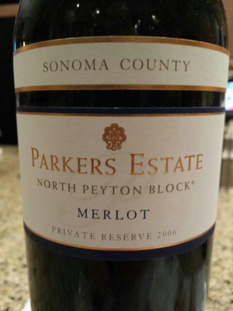 Parkers Estate North Peyton Block Private Reserve Merlot Vivino US