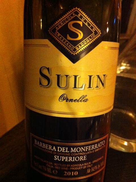 SULIN Barbera del Monferrato 2011