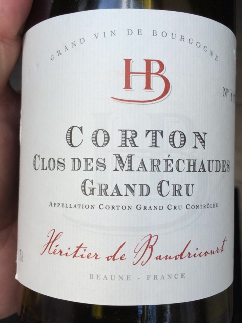 Clos des Maréchaudes Corton Grand Cru Heritier de Baudricourt Corton Grand Cru 'Clos des Marechaudes