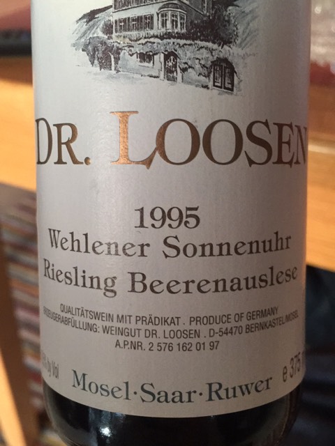 Riesling Beerenauslese Wehlener Sonnenuhr