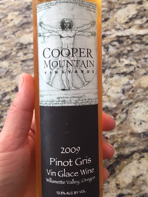 Cooper Mountain Vin Glacé Pinot Gris 2009 wine label