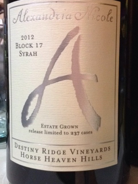 HIDE SYRAH 2017 10周年記念エディション　未開栓 Alexandria Nicole Destiny Ridge Vineyards Block 17 Syrah | Vivino