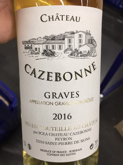 Château Cazebonne Graves Blanc 2006 wine label