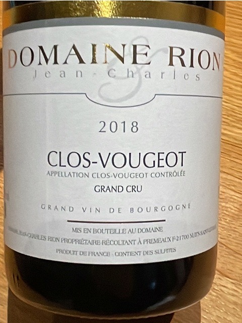 2019 Domaine Jean Charles Rion Clos Vougeot Grand Cru