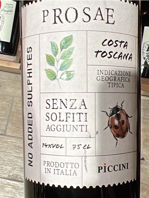 Piccini Prosae Senza Solfiti Aggiunti Costa Toscana | Vivino 日本語
