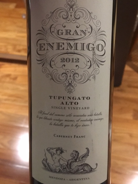 Gran Enemigo Single Vineyard Tupungato Alto Cabernet Franc