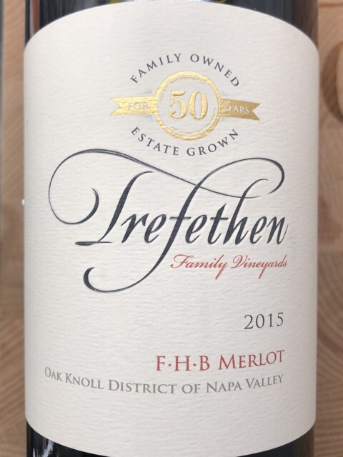 カリフォルニアワインTrefethen Merlot 2018 Trefethen F.H.B Merlot | Vivino 日本語