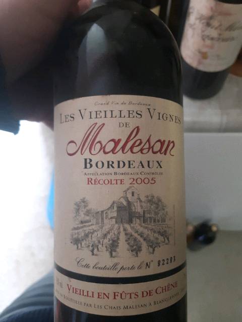 Malesan Les Vieilles Vignes de Malesan Bordeaux | Vivino English