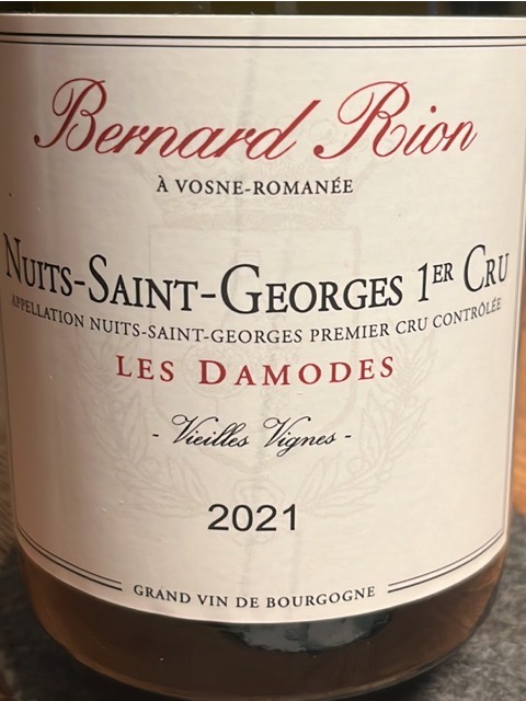 Bernard Rion Vieilles Vignes Nuits-Saint-Georges 1er Cru 'Les