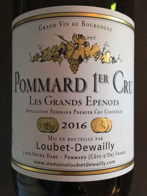 Domaine Loubet Dewailly Pommard 1er Cru 'Les Grands Epenots