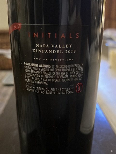 Initials Zinfandel