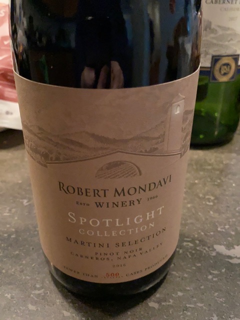 Martini Selection Robert Mondavi Pinot Noir Carneros 2018 Robert