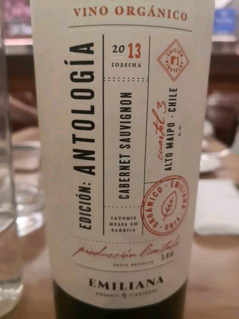 Orgánico Antología Cabernet Sauvignon