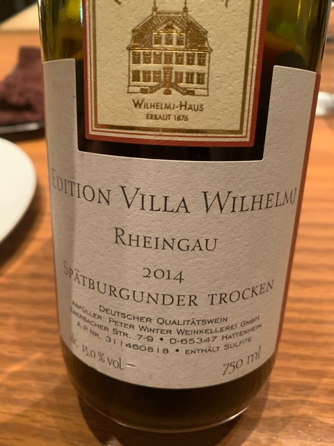 2017 Peter Winter Edition Villa Wilhelmj Spatburgunder Trocken Vivino