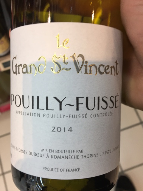Le Grand St-Vincent Pouilly-Fuissé