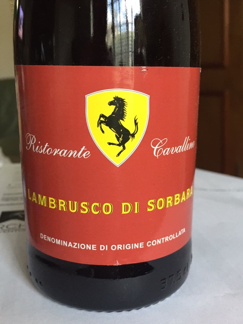ワイン Lambrusco ristorante Cavallino ferrari Ferrari Ristorante Cavallino Wine - Aeromobilia