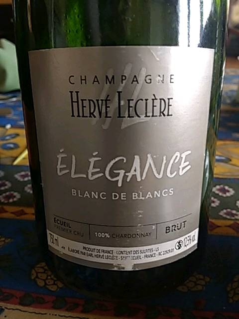ELÉGANCE BLANC DE BLANCS BRUT 750ml Herve Leclere Elégance Blanc de Blancs Brut Champagne Premier Cru