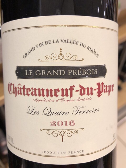 Le Grand Prébois les Quatres Terroirs Châteauneuf-du-Pape