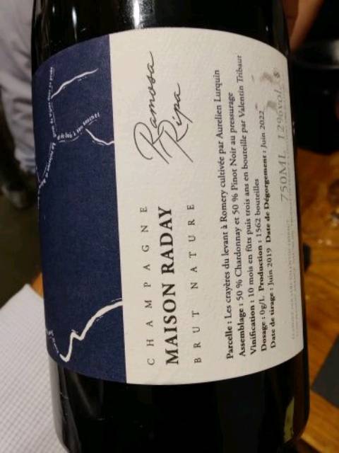 Maison Raday Ramosa Ripa Brut Nature Champagne | Vivino English