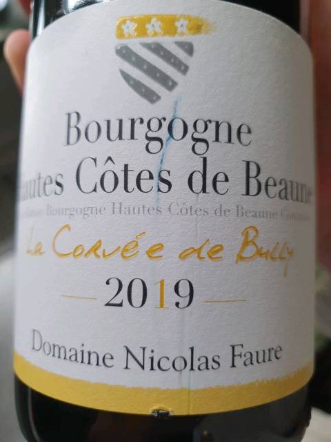 2024 Domaine Nicolas Faure La Corvée de Bully Bourgogne Hautes