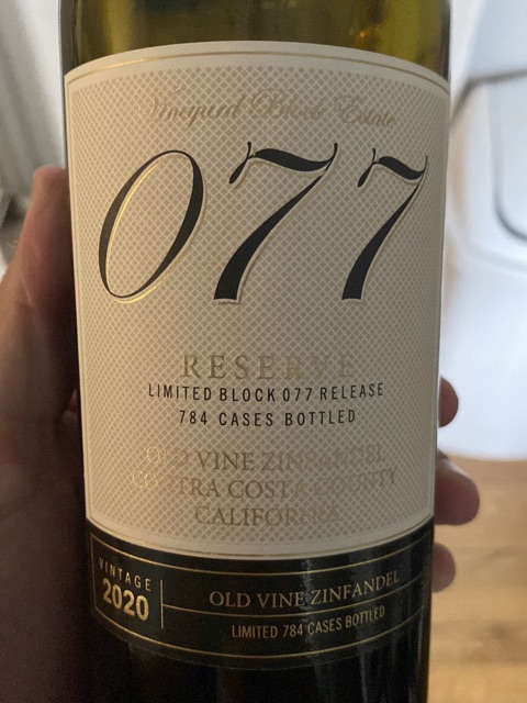 Vineyard Block Estate 077 Reserve Old Vine Zinfandel | Vivino