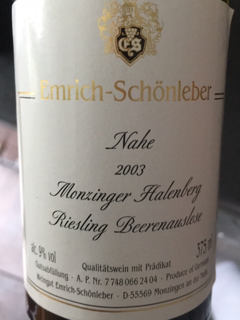 Monzinger Halenberg Riesling Beerenauslese