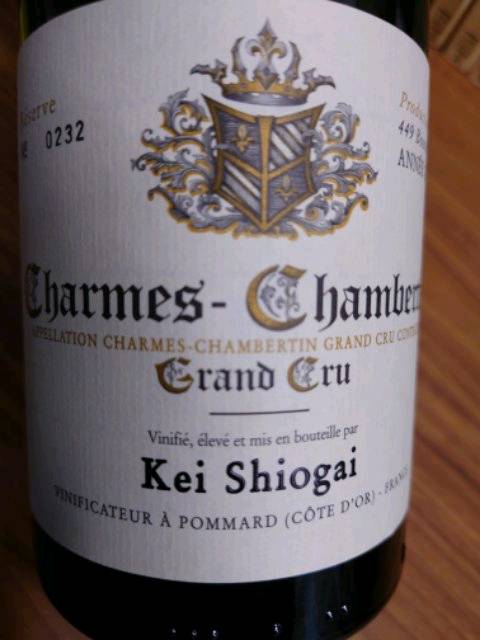 ワイン Charmes-Chambertin Grand Cru Kei Shiogai Kei Shiogai Charmes-Chambertin Grand Cru | Vivino English