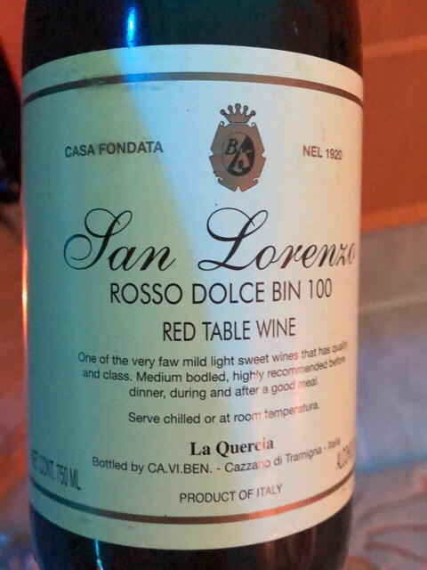 Casa Vinicola Bennati San Lorenzo La Quercia Rosso Dolce Bin