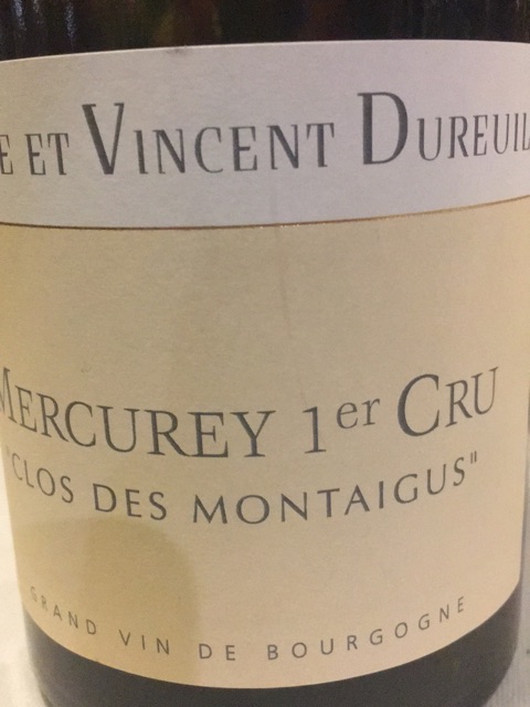 Celine et Vincent Dureuil Mercurey 1er Cru 'Clos des Montaigus