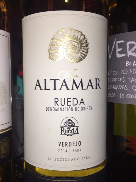 Viña Altamar Rueda Verdejo 2012 wine label