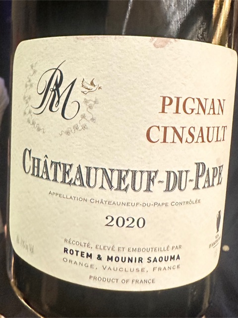 Rotem & Mounir Saouma Pignan Cinsault Châteauneuf-du-Pape | Vivino