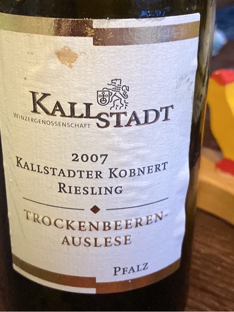 ワイン 1986 Kallstadter Kobnert Beerenauslese ワイン 1986