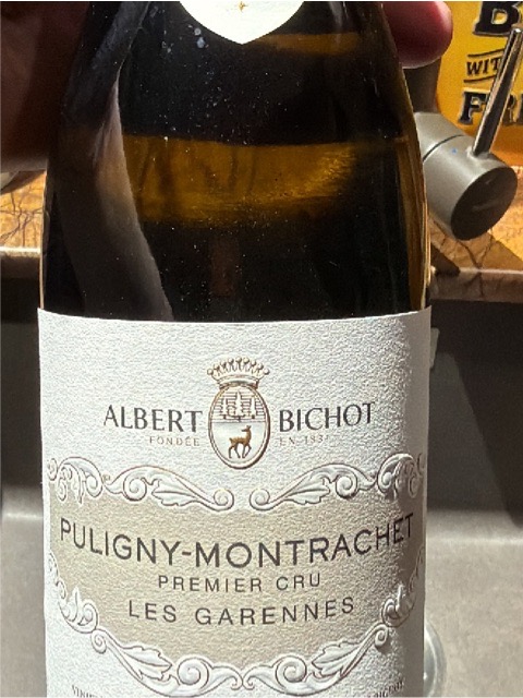 Albert Bichot Puligny-Montrachet Premier Cru Les Garennes 2022 wine label
