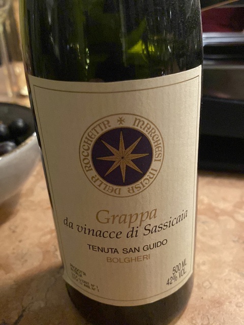 Grappa da Vinacce di Sassicaia