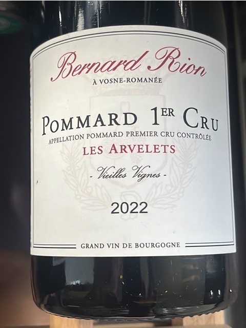 Bernard Rion Vieilles Vignes Pommard 1er Cru 'Les Arvelets