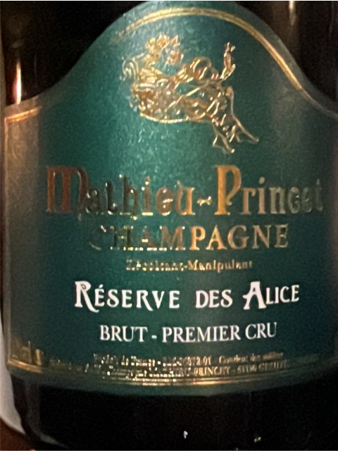 Mathieu-Princet Réserve des Alice Brut Champagne Premier Cru